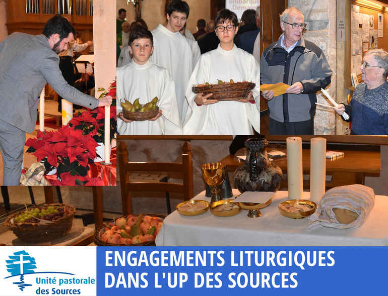 Engagements liturgiques dans l'UP des Sources