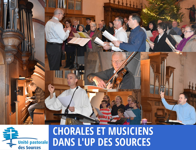 Chorales et musiciens dans l'UP des Sources
