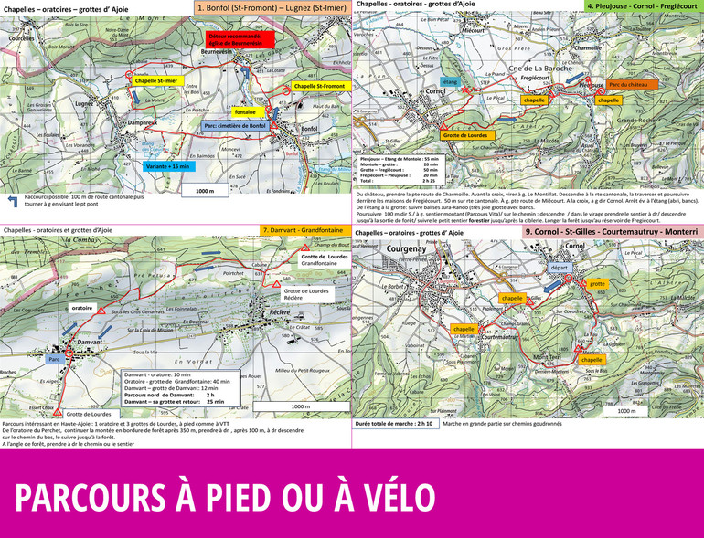 Vers les parcours à pied ou à vélo