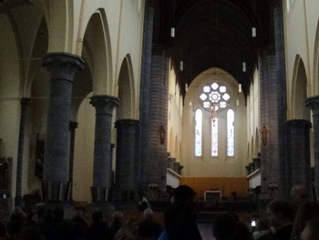 L'intérieur de l'église de Maredsous