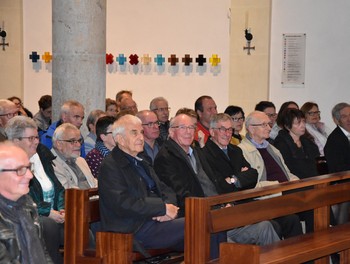 Les abbés, Yves Prongué, Philippe et Pierre Rebetez ainsi que Pierre Girardin