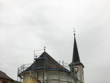 Réfection du toit de la sacristie et du bout de l'église