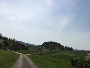 L'arrivée au début du chemin de croix