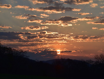 Lever de soleil de matin de Pâques