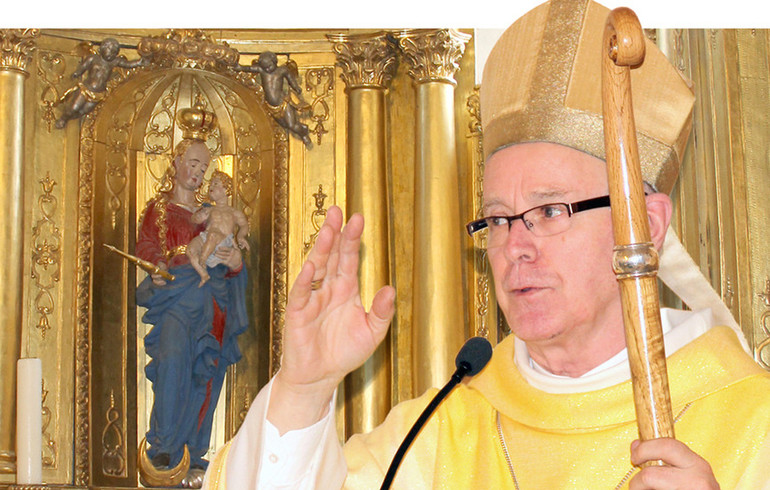 L'évêque Gérard Daucourt de passage en Ajoie