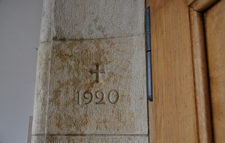 Commémoration de la pause de la première pierre de l'église de Boncourt